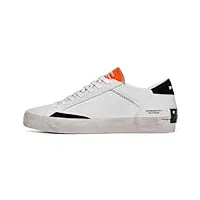 sneaker crime london distressed in pelle orange flame/ white us24cr05 16007pp5.10 43