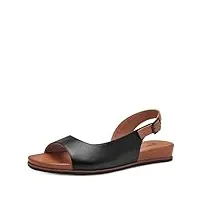jana femme 8-28160-42 sandale plate, noir, 41 eu large