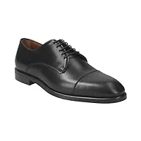 flecs hommes cuir lisse noir chaussures à lacets f311, schwarz., 42.5 eu