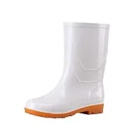 allbestop enfant bottes de pluie,botte de securité homme bottes longue botte homme cuir chaussures de golf chaussure orthopédique chaussures d'eau(blanc,40)