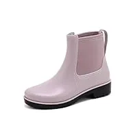 jesindr bottes de pluie femme, chaussures de travail femme, antidérapant caoutchouc confortables légères bottes, bottines étanche