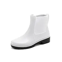 jesindr bottes de pluie femme, chaussures de travail femme, antidérapant caoutchouc confortables légères bottes, bottines étanche