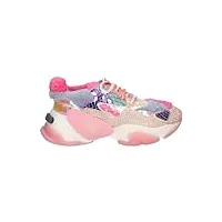 exe chaussures de sport pour femme g168-8 leather grey pink taille 39 eu