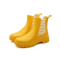 rumkok bottes de pluie femme, imperméables légère antidérapante caoutchouc bottines, chelsea boots bottes chaussure pour l'extérieur