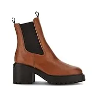 hogan chelsea boots h649 en cuir marron clair avec talon - hxw6490dv80 kxts003 - taille, cuir, 38 eu