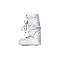 moon boot bottes de neige en argent icon glitter pour femmes, gris, 40 eu