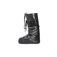 moon boot bottes de neige noires icon glitter pour femmes, noir , 36 eu