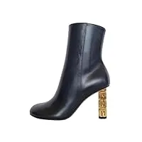 givenchy chaussures bottines en cuir avec talon en métal 4g be6034e1gt noir, noir , 38 eu