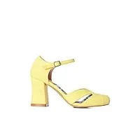 joe browns femme summery chaussures à talons en similicuir style vintage escarpins, jaune, 39 eu