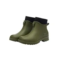 yanfjhv bottes en caoutchouc pour homme - imperméables à l'eau - courtes - bottes de pluie - antidérapantes - chaussures de travail - chaussures de jardin - grandes tailles - bottines décontractées -