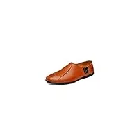suicra richelieus pour hommes leather men's casual shoes men's shoes breathable non-slip black driving shoes (color : red brown, size : 38 eu)