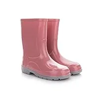 lemigo bottes de pluie pour enfants filles et garçons chaussures de pluie oli 20-35 eu (rose poudré, système taille chaussures eu, enfant de 2 à 5 ans, numérique, moyen, 33)