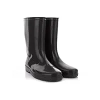 lemigo bottes de pluie imperméables pour femme chaussures de jardin vert noir iga 36-42 eu (noir, système taille chaussures eu, adulte, numérique (intervalle), moyen, 38, 39)