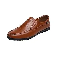 chaussures à semelle plate pour homme - chaussures d'affaires pour la conduite - décontractées - bateau - chaussures souples à rayures, bw1, 44 eu