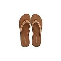 arrigo bello tongs femme mode cuir chaussures de plage bascule piscine bain antidérapant sandales taille 36-41 (t1 khaki，38)