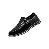 chaussures de tennis pour homme - style décontracté - pour le travail, les mariages formels - chaussures pour homme - chaussures d'affaires en cuir - baskets d'été, noir , 46 eu