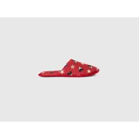 benetton, chaussons mickey rouges, taille 46-47, rouge, femme