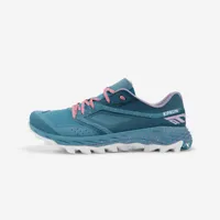chaussures de trail running pour femme xt8 turquoise - kiprun