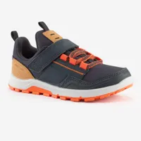 chaussures de randonnée enfant avec scratch - nh500 low bleu/orange - 28 au 34 - quechua