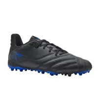 chaussures de football enfant en cuir et a lacets viralto ii mg/ag noir eclair - kipsta