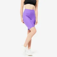 cycliste taille haute fitness cardio femme violet - domyos