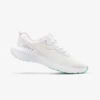 chaussures de running femme jogflow 100.1 blanc vert - kalenji