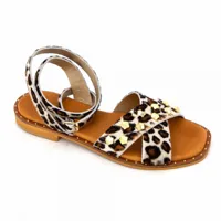 sandales cuir imprimé léopard clouté giada femme semerdjian