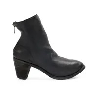 guidi distressed heel boots - noir