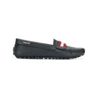 bally stripe detail loafers - noir