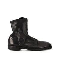 guidi soft zip front ankle boots - noir