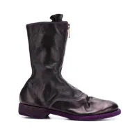 guidi front zip boots - violet