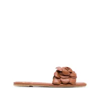 valentino garavani sandales à appliqués - marron
