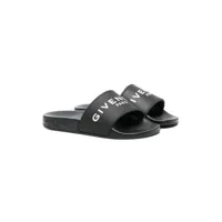 givenchy kids sandales à logo imprimé - noir