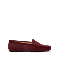 tod's mocassins gommino à bout rond - rouge