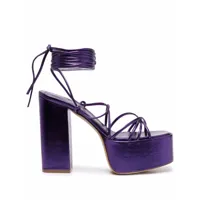 paris texas sandales malena 130 mm à plateforme - violet