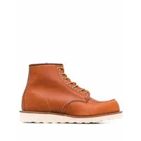red wing shoes bottes en cuir à lacets - marron