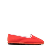 scarosso chaussons valentina en velours - rouge