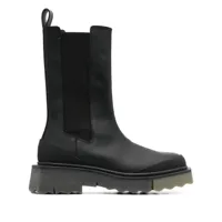 off-white calf sponge leather chelsea boots - noir