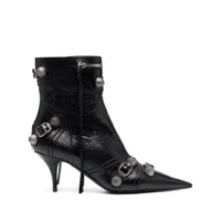 balenciaga cagole buckle-detail 70mm ankle boots - noir