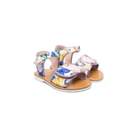 sophia webster mini sandales imprimées à boucle - blanc