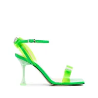 mach & mach sandales à effet de transparence 95 mm - vert