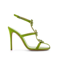 giambattista valli sandales 110 mm à fleur appliquée - vert