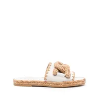 tod's sandales kate en crochet - blanc