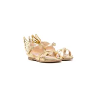 sophia webster mini sandales à détail de papillon - or