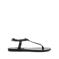 ancient greek sandals sandales lito en cuir - noir