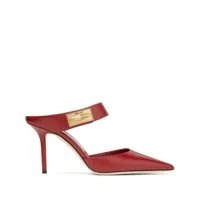 jimmy choo mules nell 85 mm à bout pointu - rouge