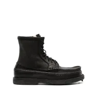 visvim boots en cuir à lacets cheekag-folk - noir