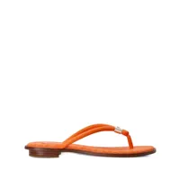michael michael kors sandales à motif monogrammé - orange