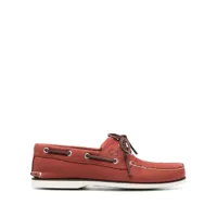 timberland chaussures bateau en cuir - rouge
