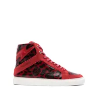 zadig&voltaire baskets montantes flash keith zv1747 - rouge